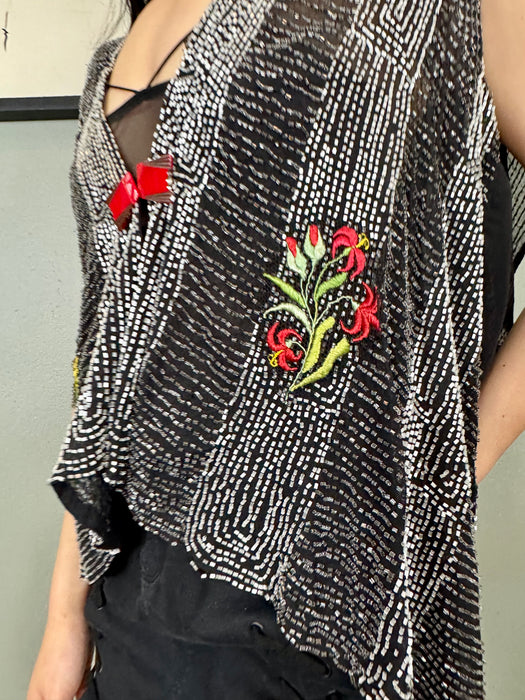 Inez, 20s beaded caped jacket