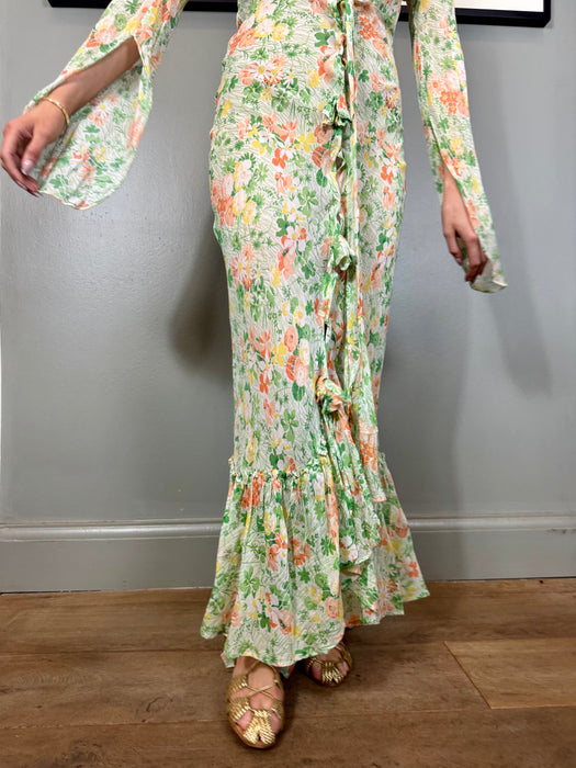 Daisy, 30s bias cut floral voile dress