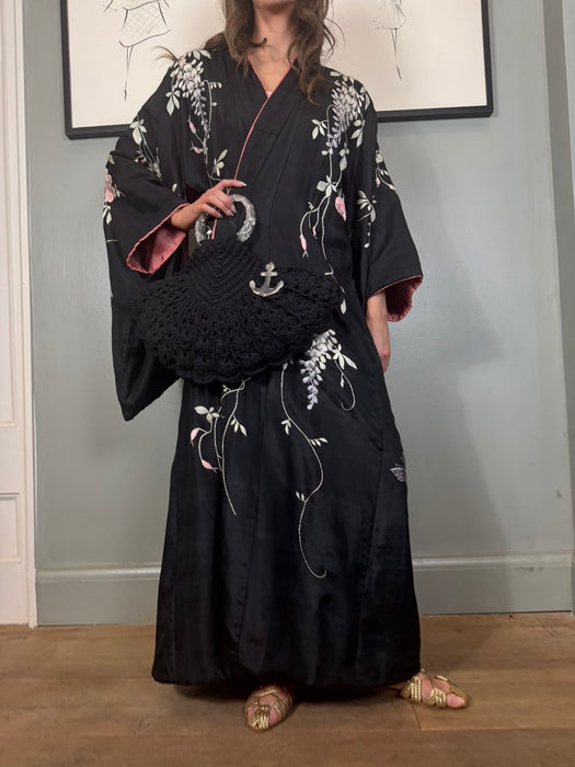 Alia, 40s Japanese embroidered silk kimono