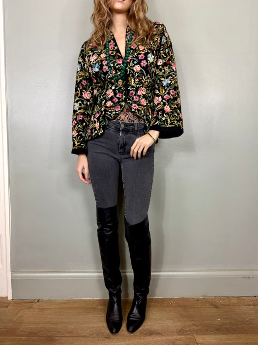 Danielle, 40s floral embroidered jacket