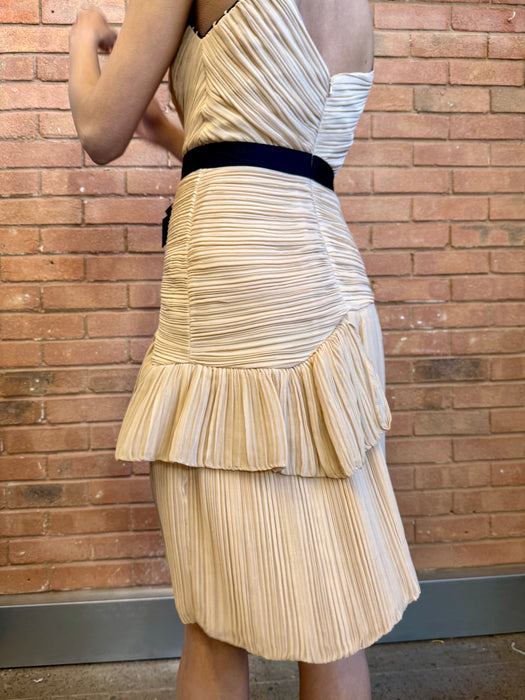Narcis, pleated silk dress