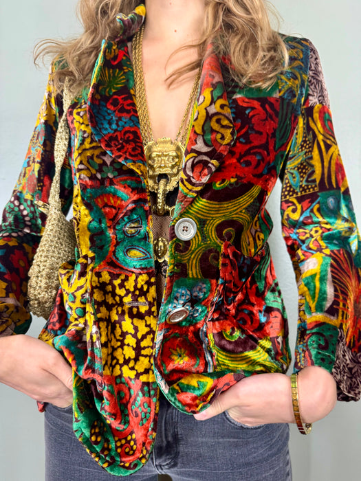 Ash, 70s velour print blazer