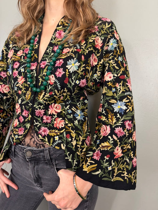 Danielle, 40s floral embroidered jacket