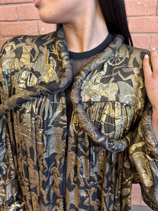 Athena, 20s gold and black lamé jacket