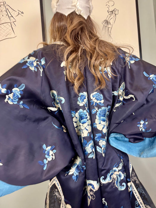 Ora, 30s Chinese floral kimono