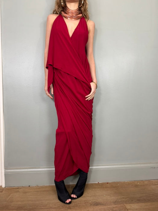 Beacon, 70s jersey Goddess draped dress