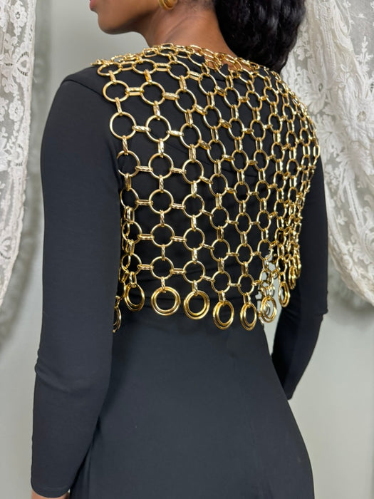 Onyx, 60s circular chain mail waistcoat