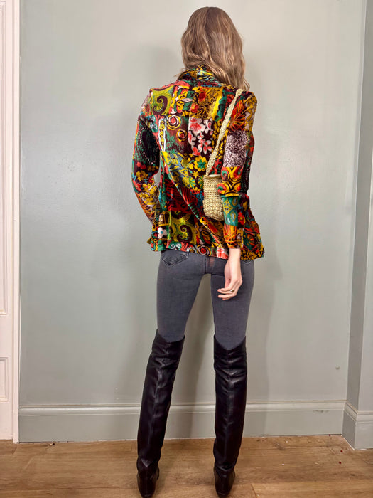 Ash, 70s velour print blazer