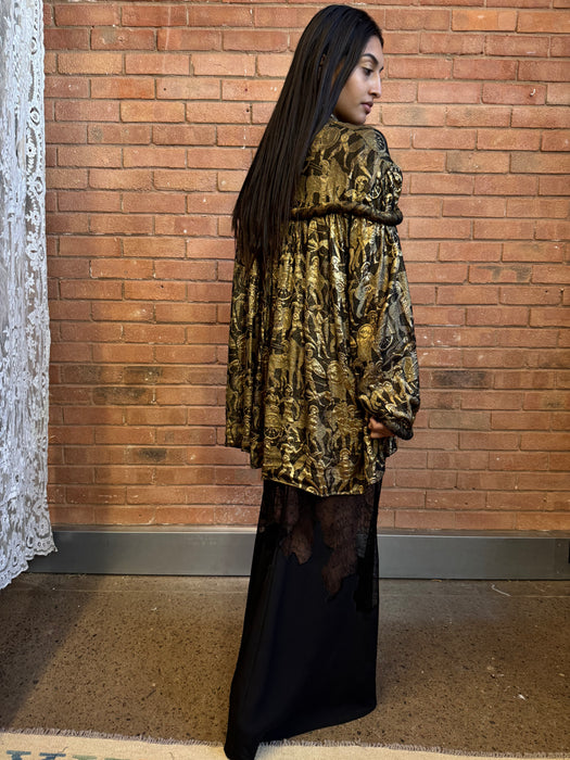 Athena, 20s gold and black lamé jacket