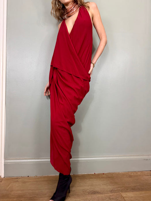 Beacon, 70s jersey Goddess draped dress