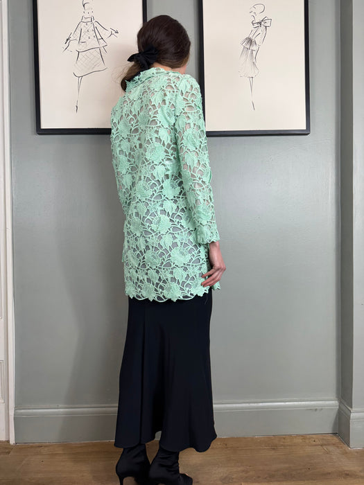 Giambattista Valli, aqua lace jacket