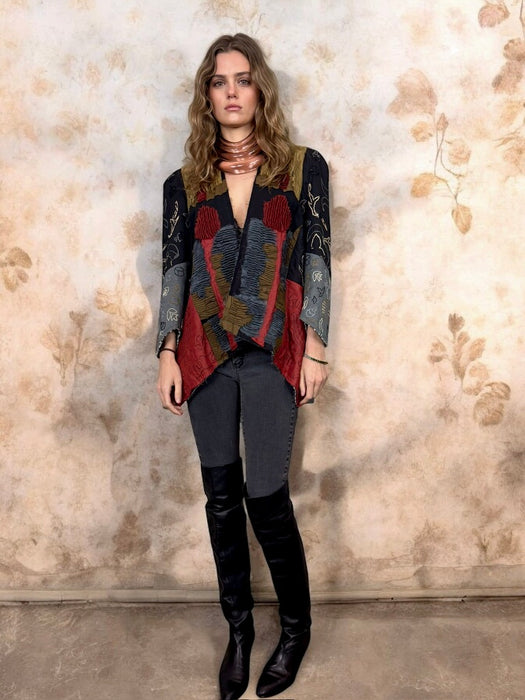 Zen, textured beaded structured jacket