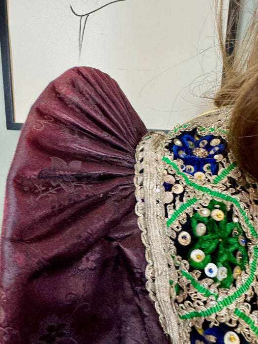 Orla, 19thC German silk and embroidereed jacket