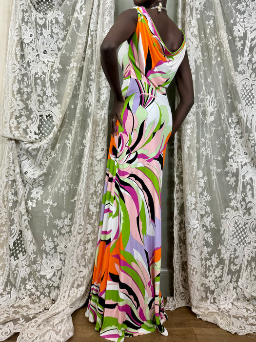 Pucci, 80s print silk long dress