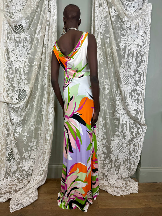 Pucci, 80s print silk long dress