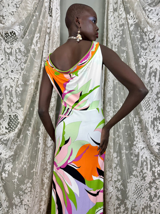 Pucci, 80s print silk long dress