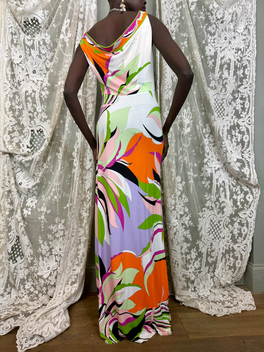 Pucci, 80s print silk long dress