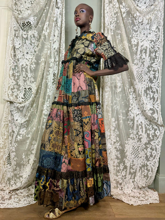 Catherine Buckley, 70s patchwork dress