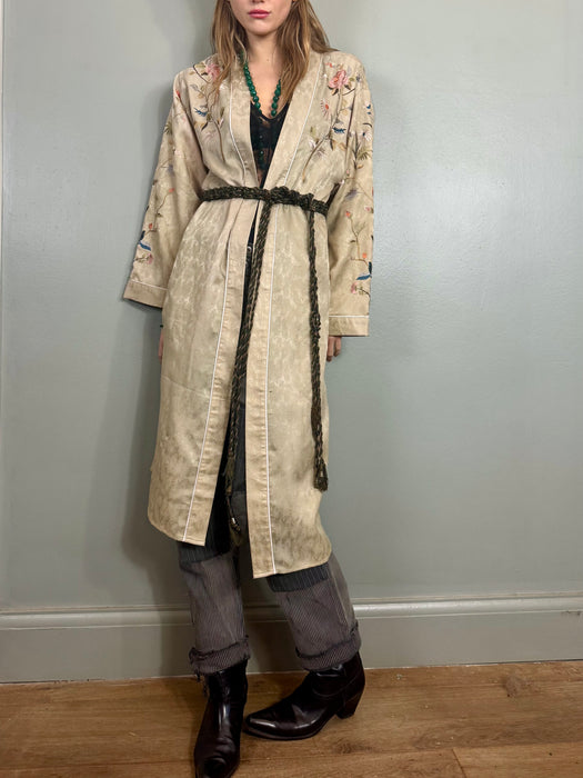 Arianna, 40s silk embroidered robe