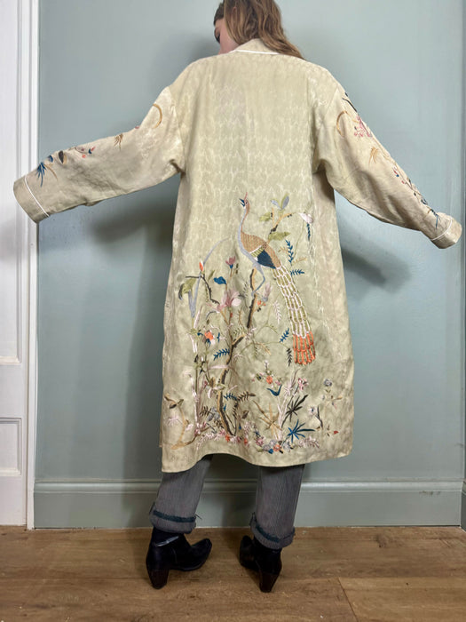 Arianna, 40s silk embroidered robe