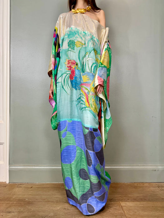 Palma, and painted, reversible 70s kaftan