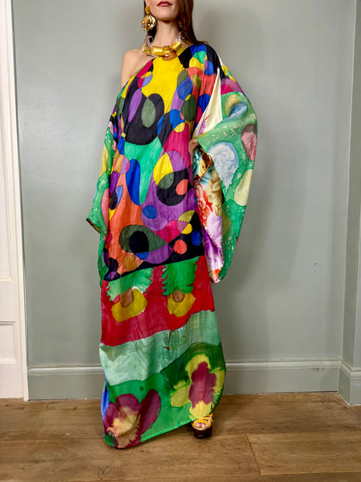 Palma, and painted, reversible 70s kaftan