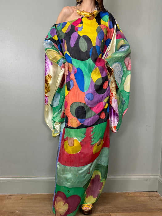 Palma, and painted, reversible 70s kaftan