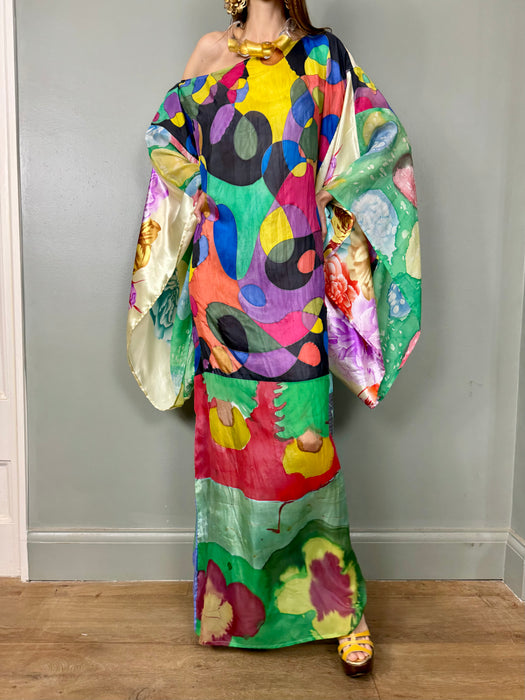 Palma, and painted, reversible 70s kaftan