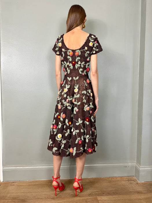 Andrea, 40s floral swing dress