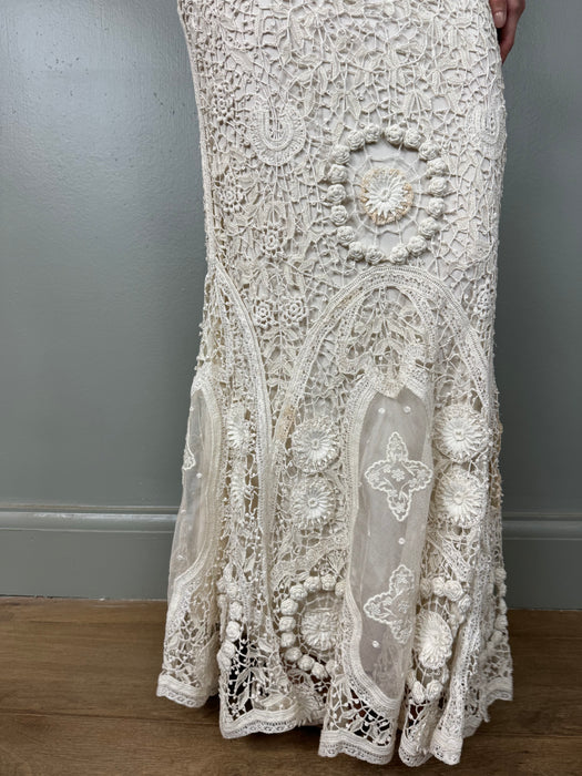 Ralph Lauren, Y2K cream crochet long dress