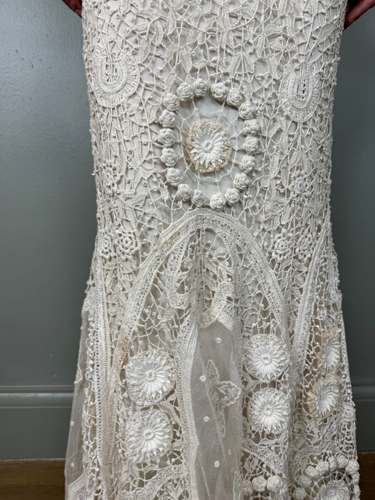 Ralph Lauren, Y2K cream crochet long dress