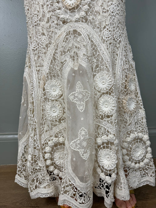 Ralph Lauren, Y2K cream crochet long dress