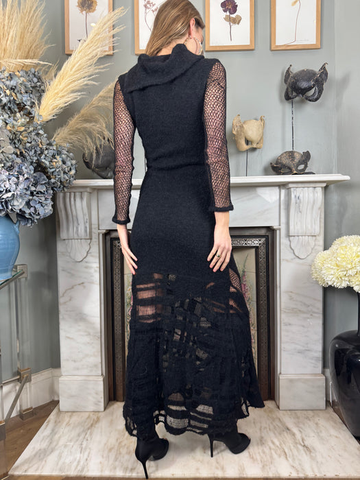 La Perla, black knit long dress