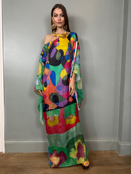 Palma, and painted, reversible 70s kaftan