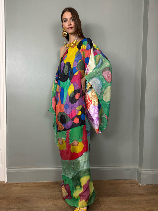 Palma, and painted, reversible 70s kaftan