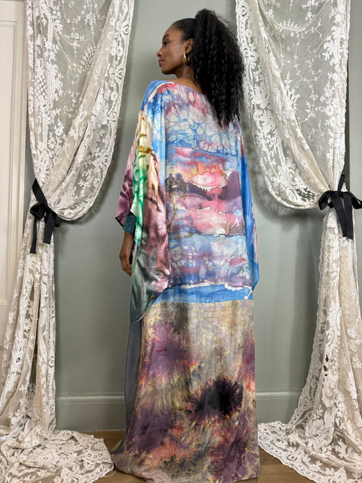 Bablu, reversible hand painted vintage kaftan