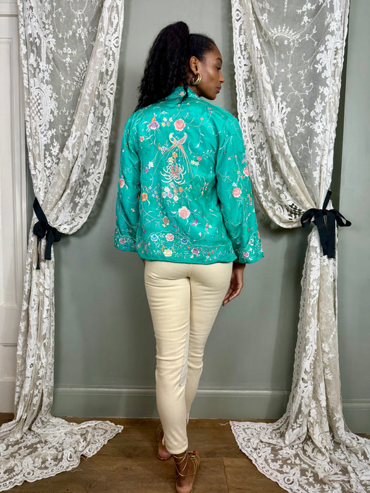 Aqua, 30s Chinese floral embroidered jacket