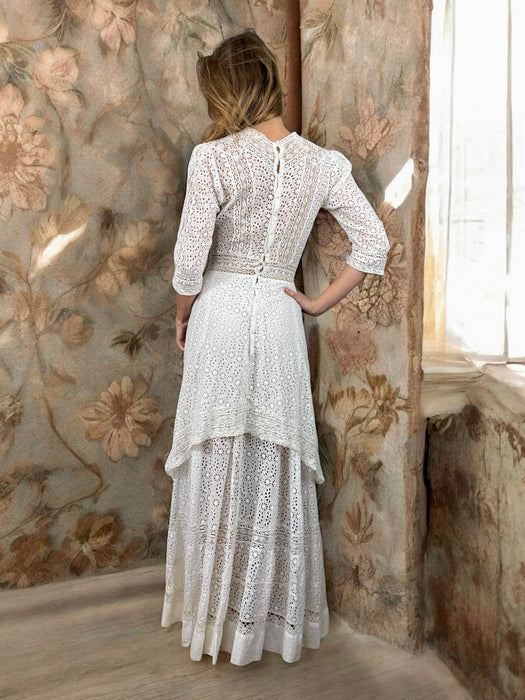 Alicia, Victorian white eyelet dress