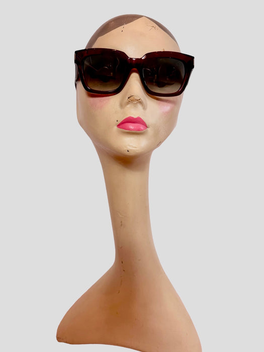 YSL , vintage dark burgundy sunglasses