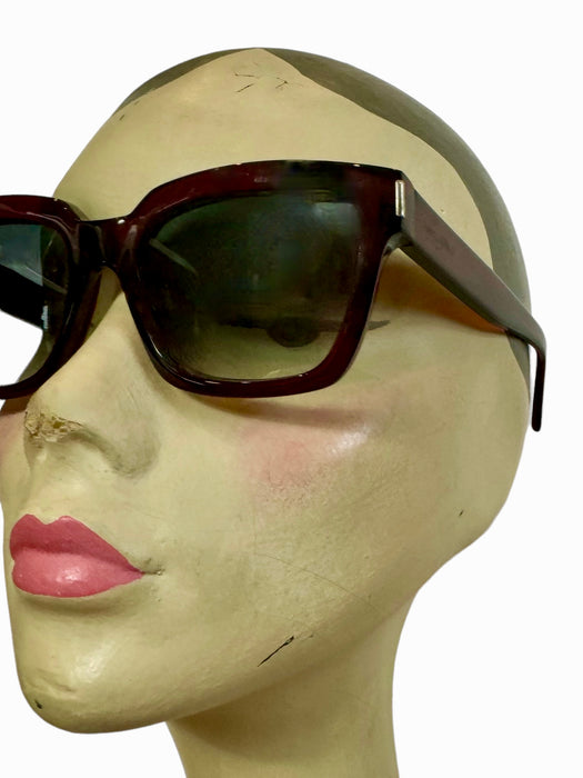 YSL , vintage dark burgundy sunglasses