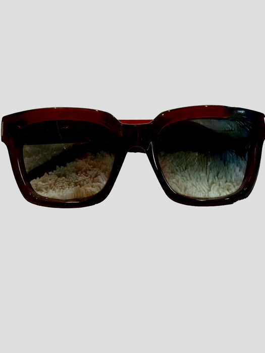 YSL , vintage dark burgundy sunglasses