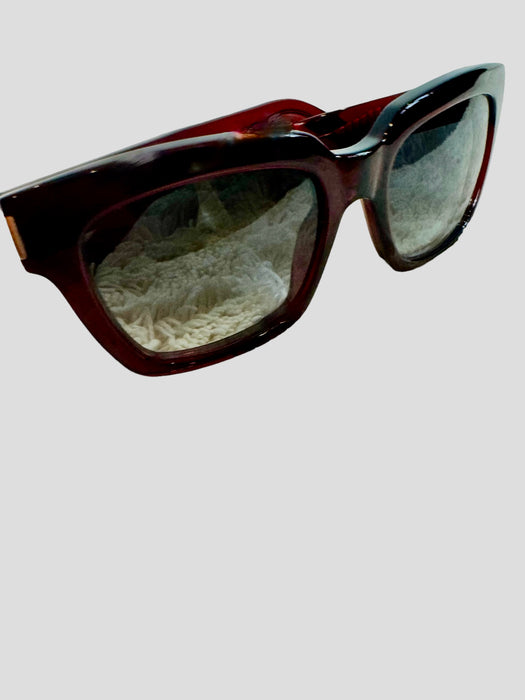 YSL , vintage dark burgundy sunglasses