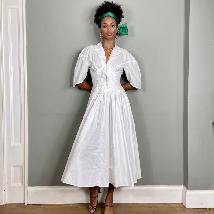 Ariana, white vintage corset dress – One Vintage